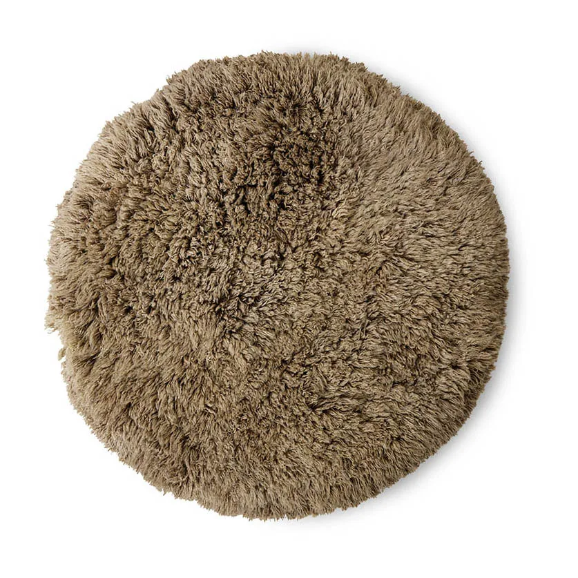 Fluffy tæppe rundt, Ø150 cm, sage HKliving