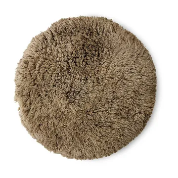 Fluffy tæppe rundt - Ø150 cm, sage - HKliving
