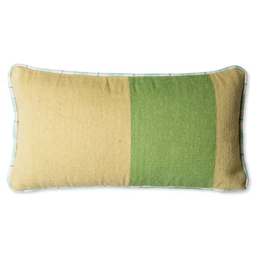 Håndvævet pude 38x74 cm uld - Grøn - HKliving