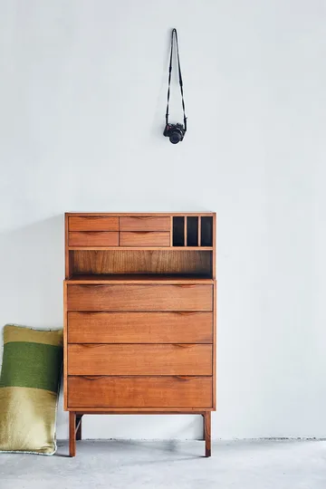 Håndvævet pude 38x74 cm uld - Grøn - HKliving