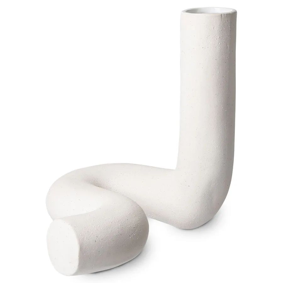 HK Objects vase Vriden 21,5x26 cm, Mat hvid HKliving