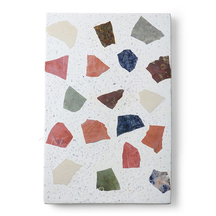 HKliving terrazzo skærebræt 30x25 cm, Hvid HKliving