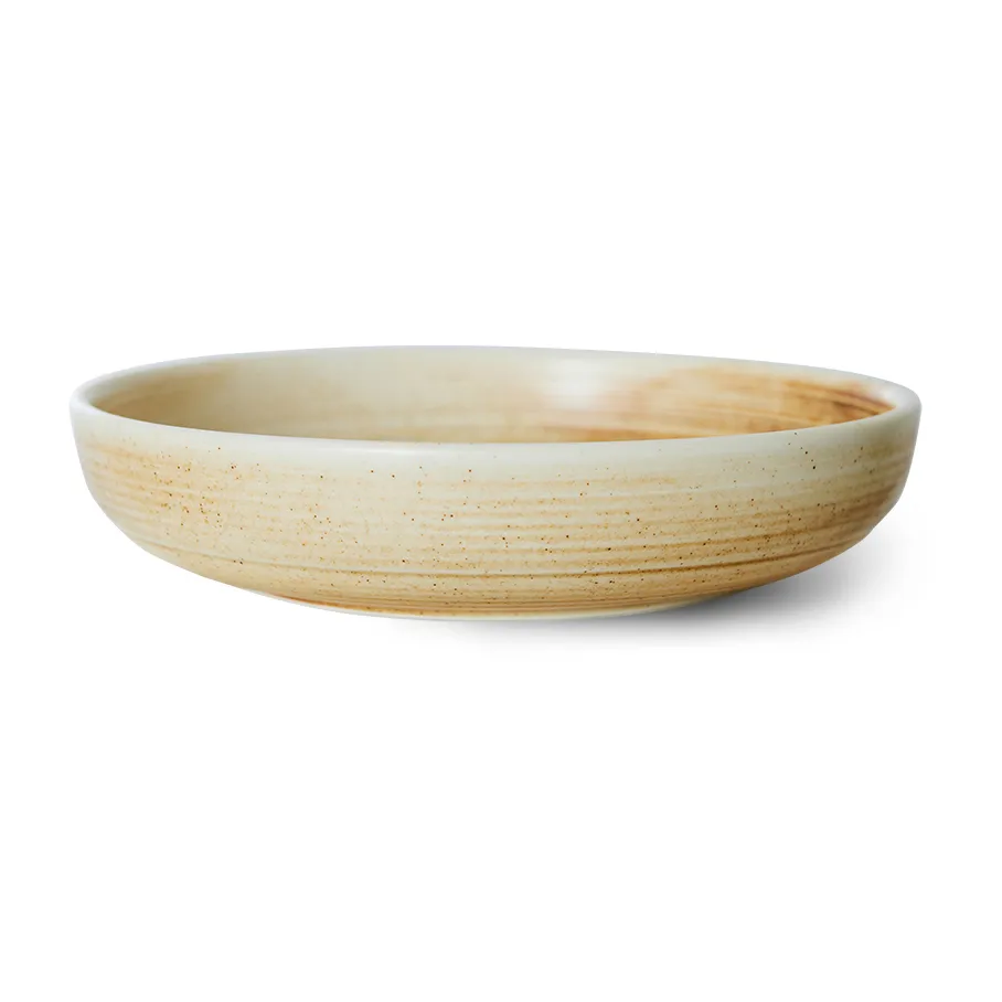 Home Chef dyb tallerken large Ø21,5 cm, Rustic cream/Brown HKliving