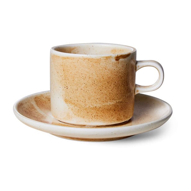 Home Chef kop med underkop 22 cl - Rustic cream/Brown - HKliving