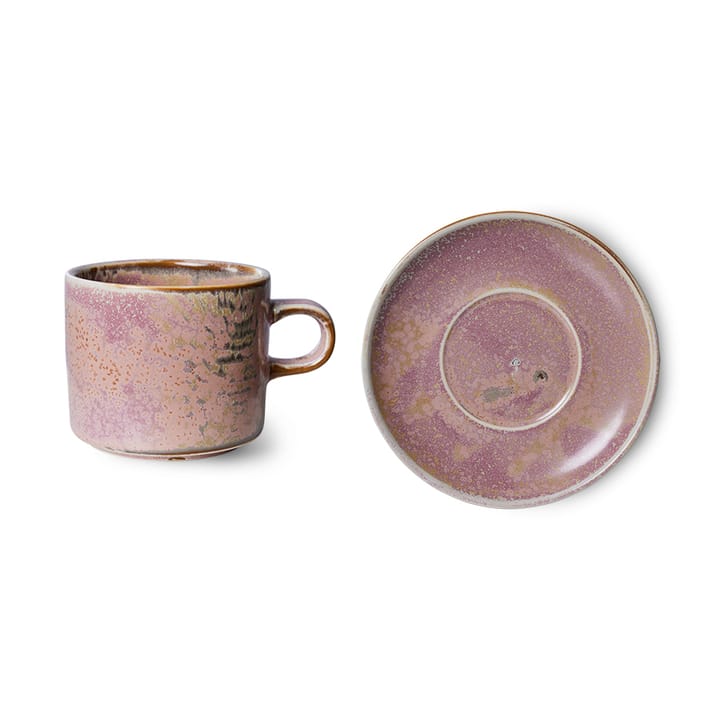 Home Chef kop med underkop 22 cl - Rustic pink - HKliving