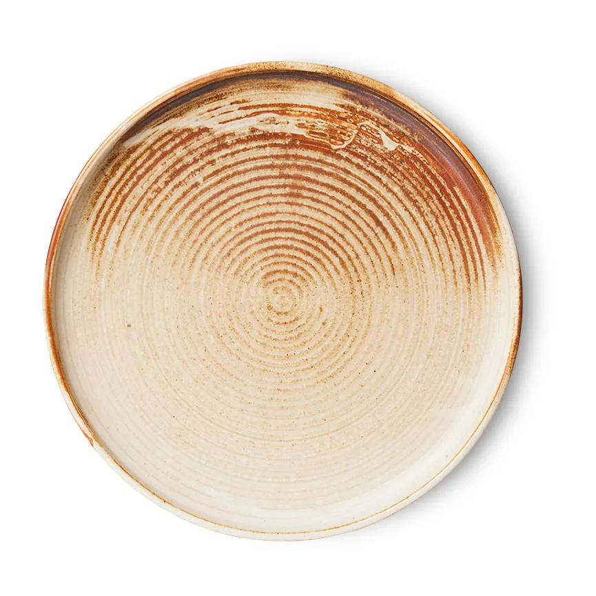 Home Chef side plate asiet Ø20 cm, Rustic cream/Brown HKliving