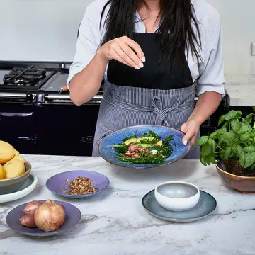 Home Chef skål Ø11 cm - White/Green - HKliving