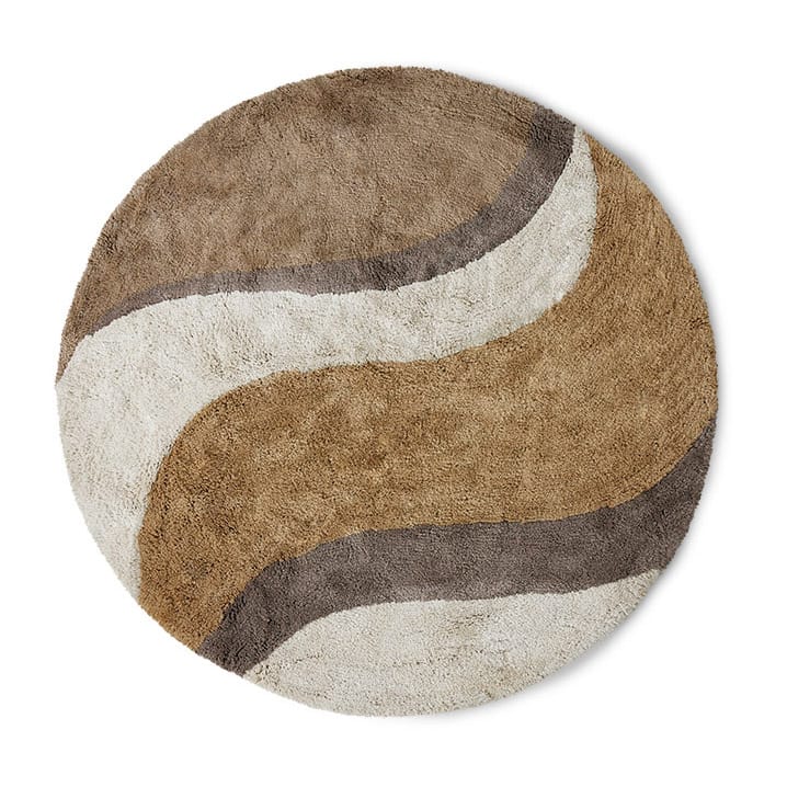 Natural waves badem�åtte Ø120 cm - Natural multicolours - HKliving