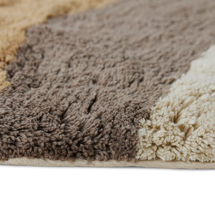 Natural waves bademåtte Ø120 cm, Natural multicolours HKliving