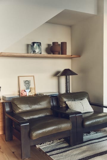 Natural wool striped pude 30x50 cm - White - HKliving