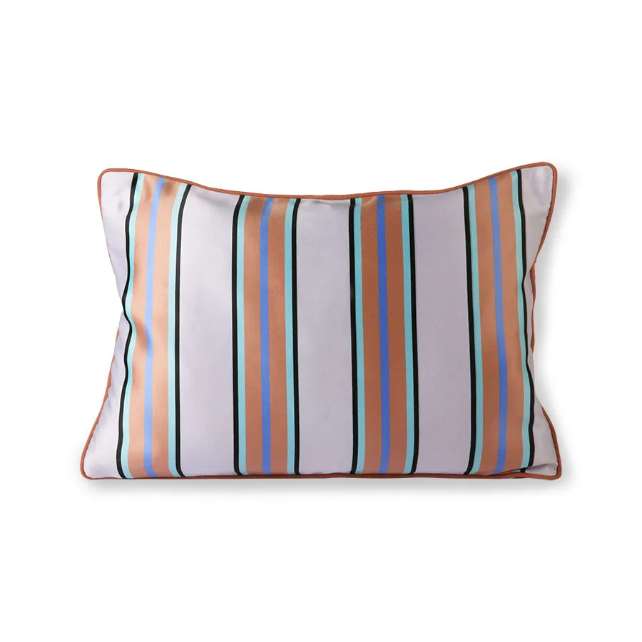 Pude 35x50 cm satin/velour, Orange-blå HKliving