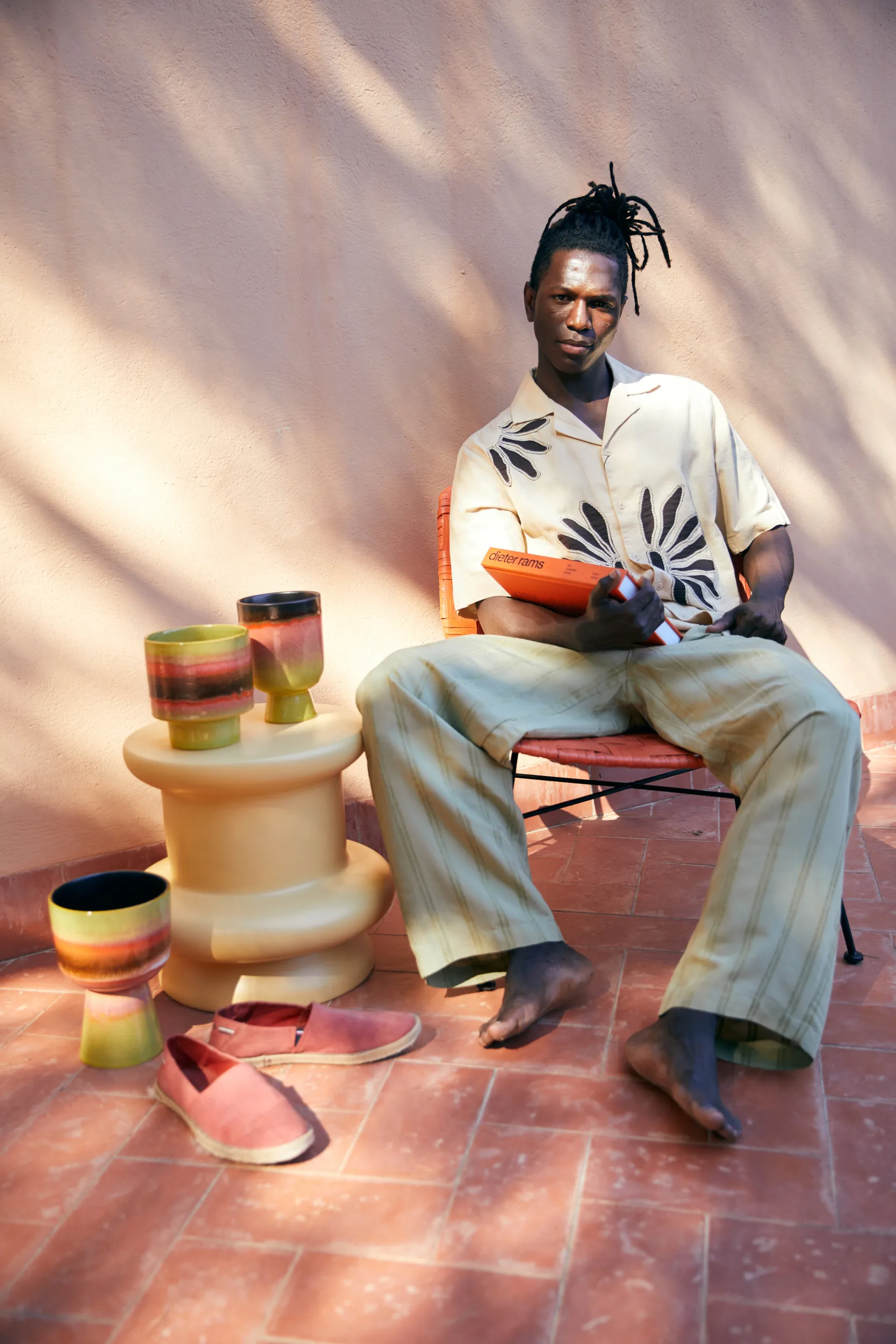 Retro blomsterkrukke Ø13 cm, Fig HKliving