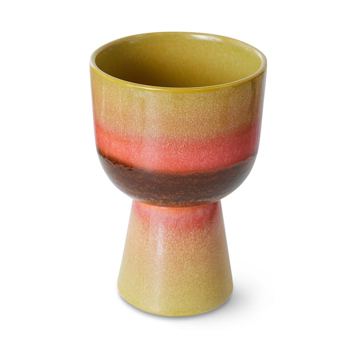Retro blomsterkrukke Ø16,5 cm, Lime green HKliving