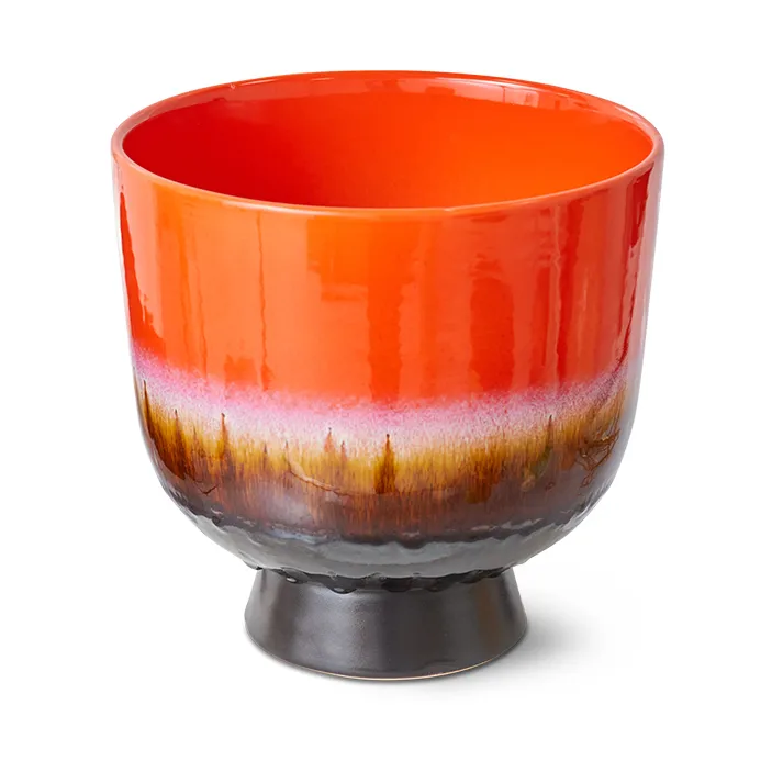 Retro blomsterkrukke Ø20,5 cm, Cherry red HKliving