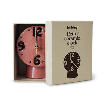 Retro keramik ur 16,2 cm - Pink - HKliving
