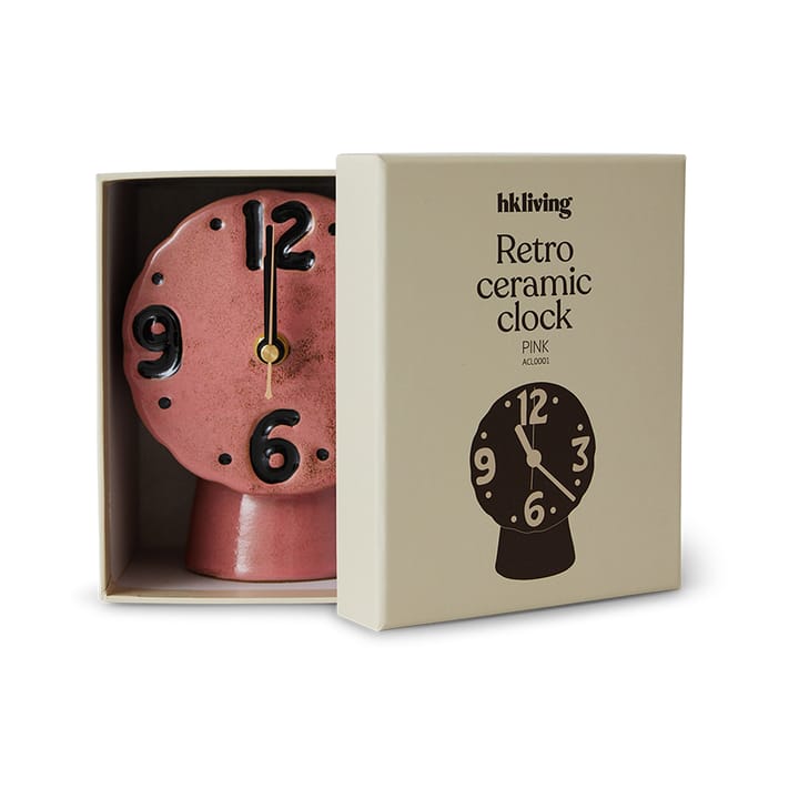 Retro keramik ur 16,2 cm, Pink HKliving