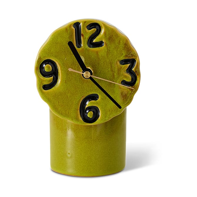 Retro keramik ur 18 cm - Olive - HKliving