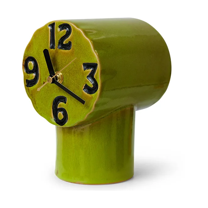 Retro keramik ur 18 cm, Olive HKliving