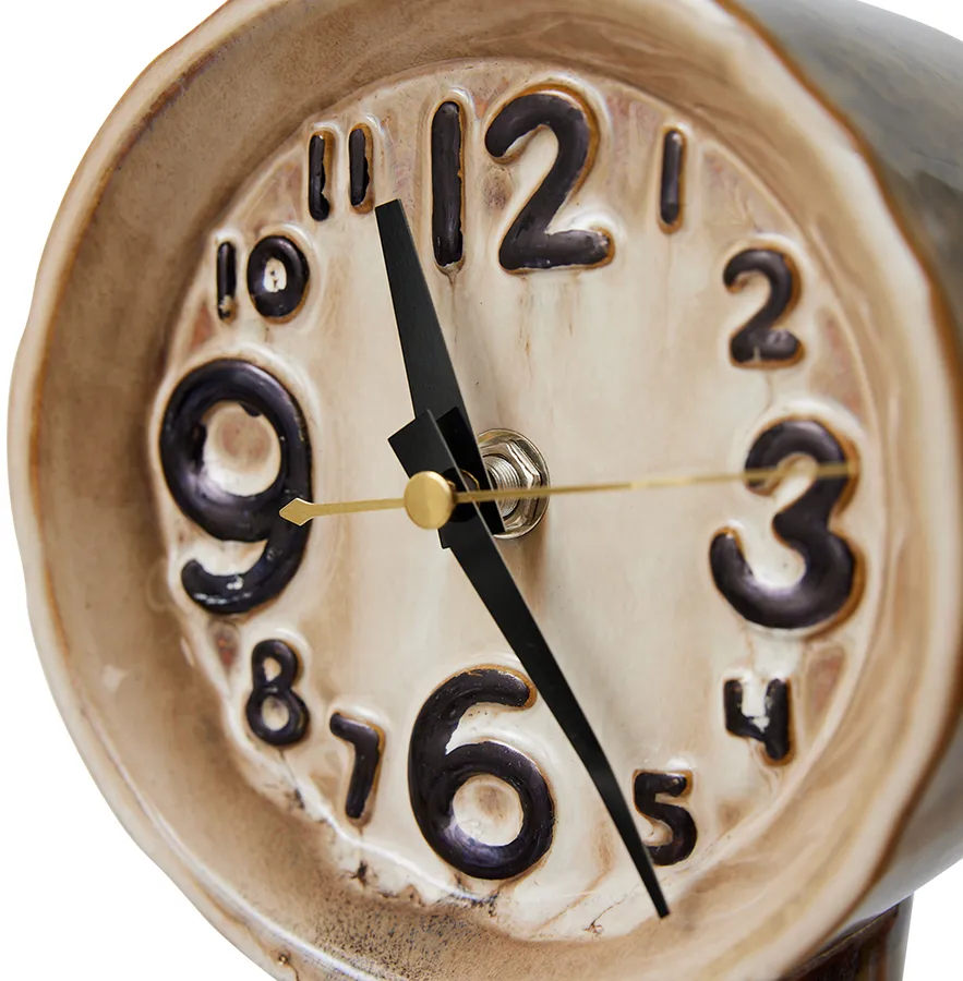 Retro keramik ur 23,5 cm, Cream HKliving