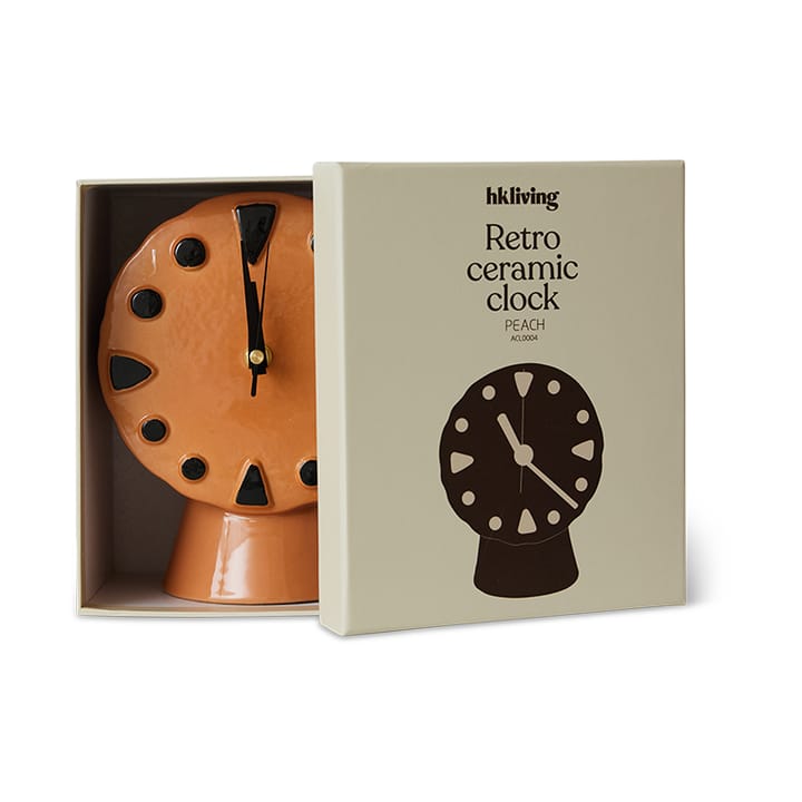 Retro keramisk ur 20,8 cm, Peach HKliving