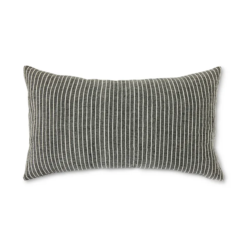 Striped monochrome pude 40x70 cm, Grey HKliving