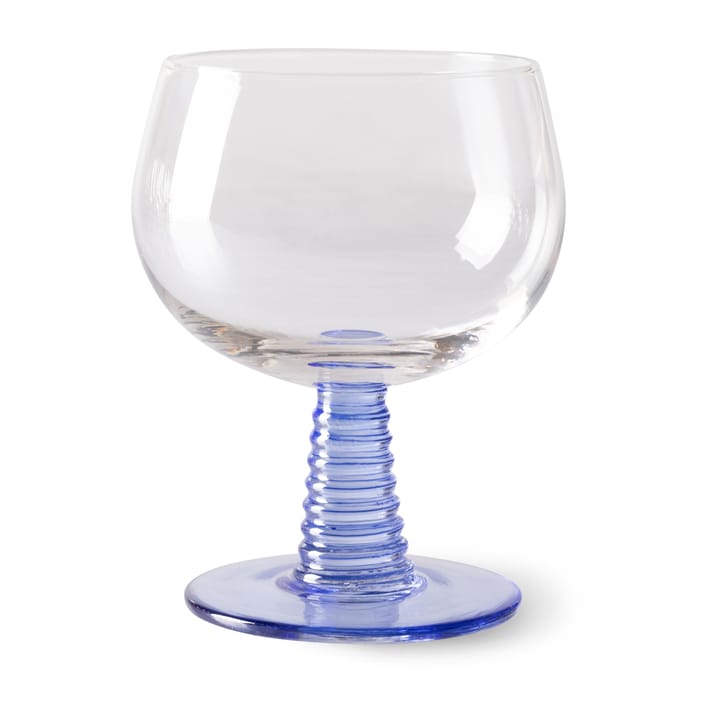 Swirl vinglas lavt, Blue HKliving