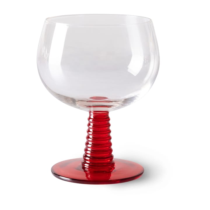 Swirl vinglas lavt - Red - HKliving