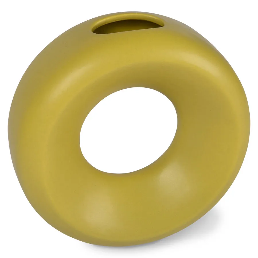 Vas Cirkel S Ø20,5x8 cm, Grøn HKliving