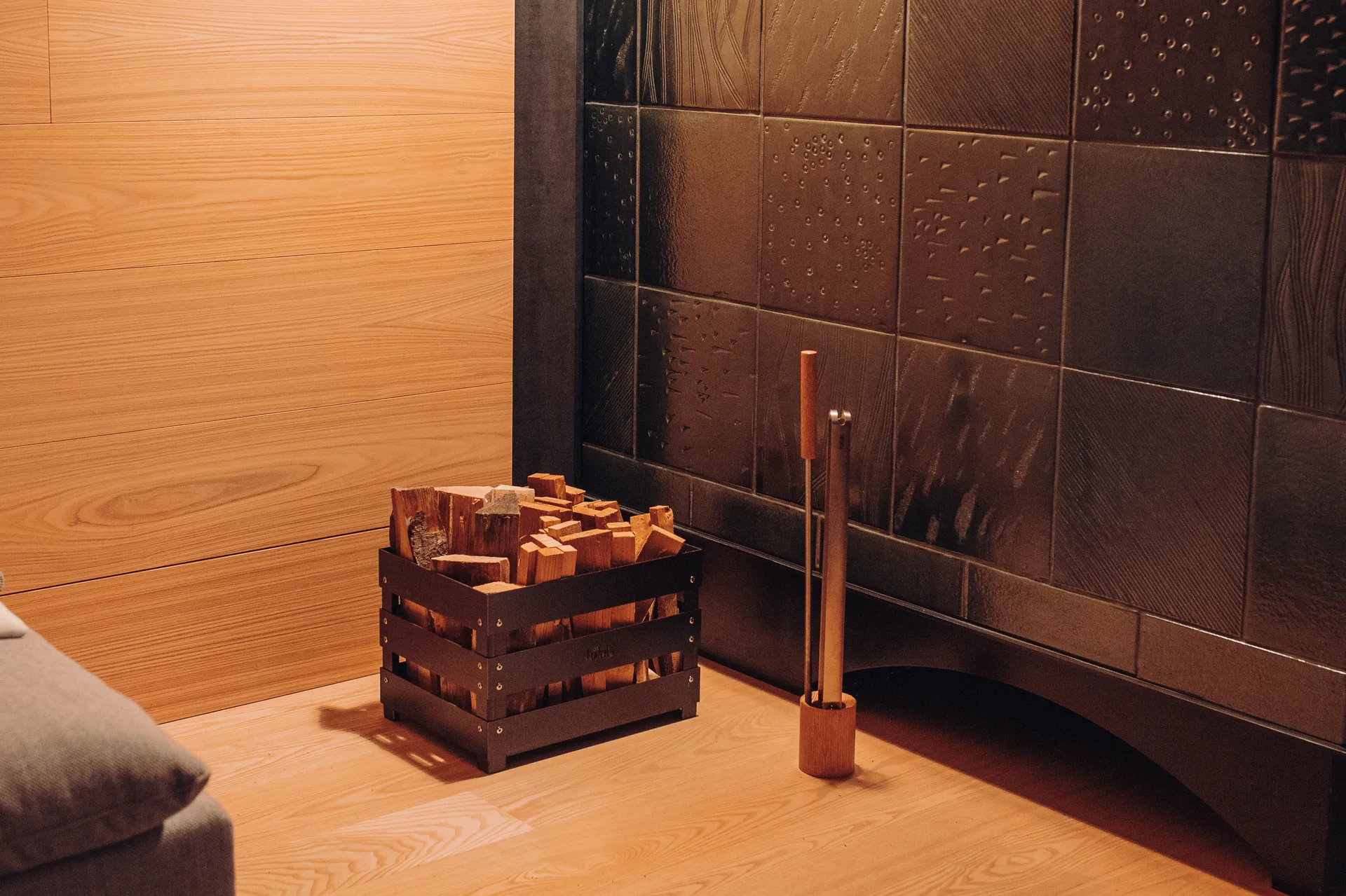 Höfats ildredskabssæt, Rustfrit stål-ask, 3 dele Höfats