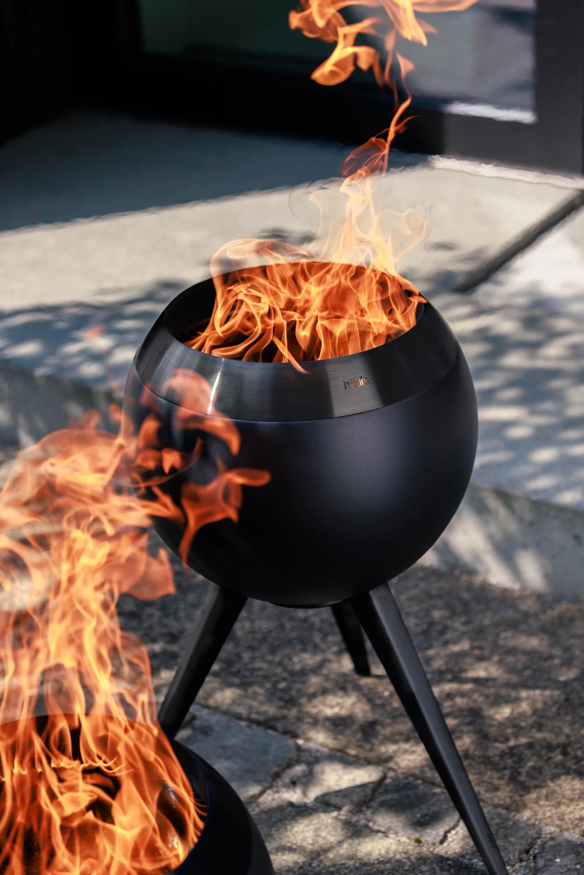 MOON 45 ildsted, All black, højt stativ Höfats