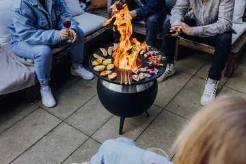 MOON 45 ildsted - Sort-sølv, lavt stativ - Höfats