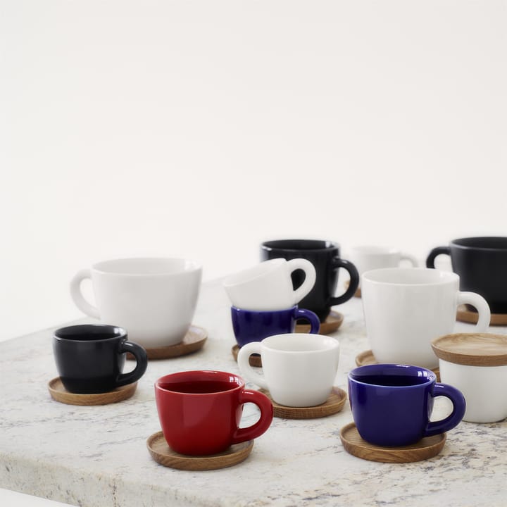 Höganäs kaffekrus og underkop 33 cl, grafitgrå mat Höganäs Keramik