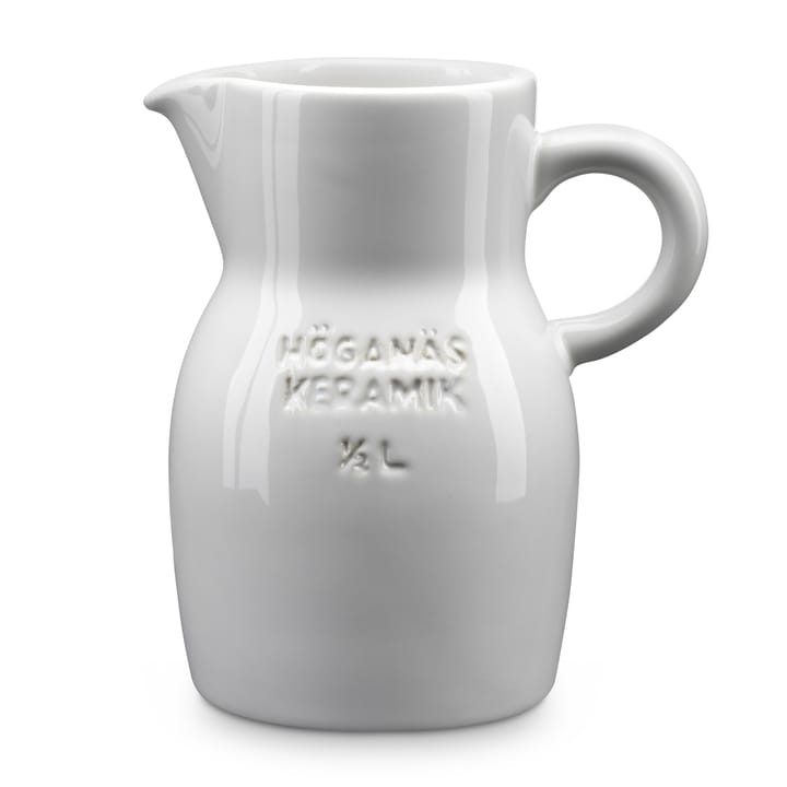 Höganäs kande 0,5 l, hvid blank Höganäs Keramik