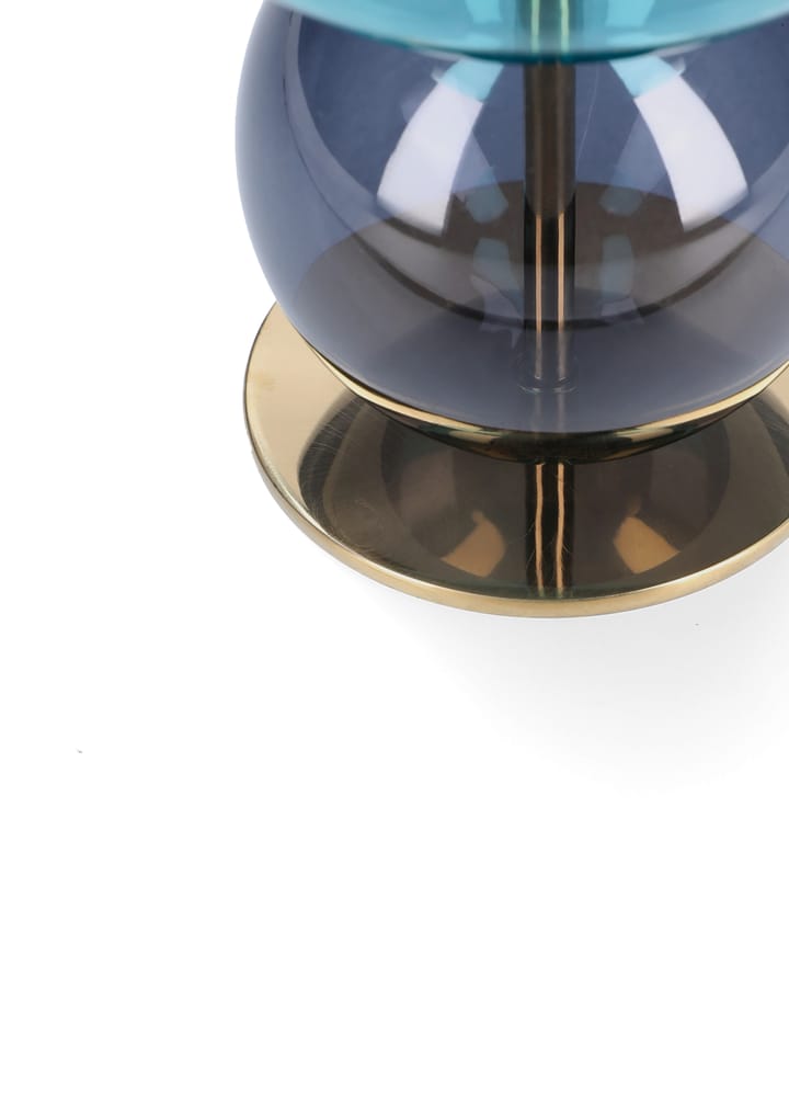 Bubble lysestage 14 cm, Blå-smoke Holmegaard