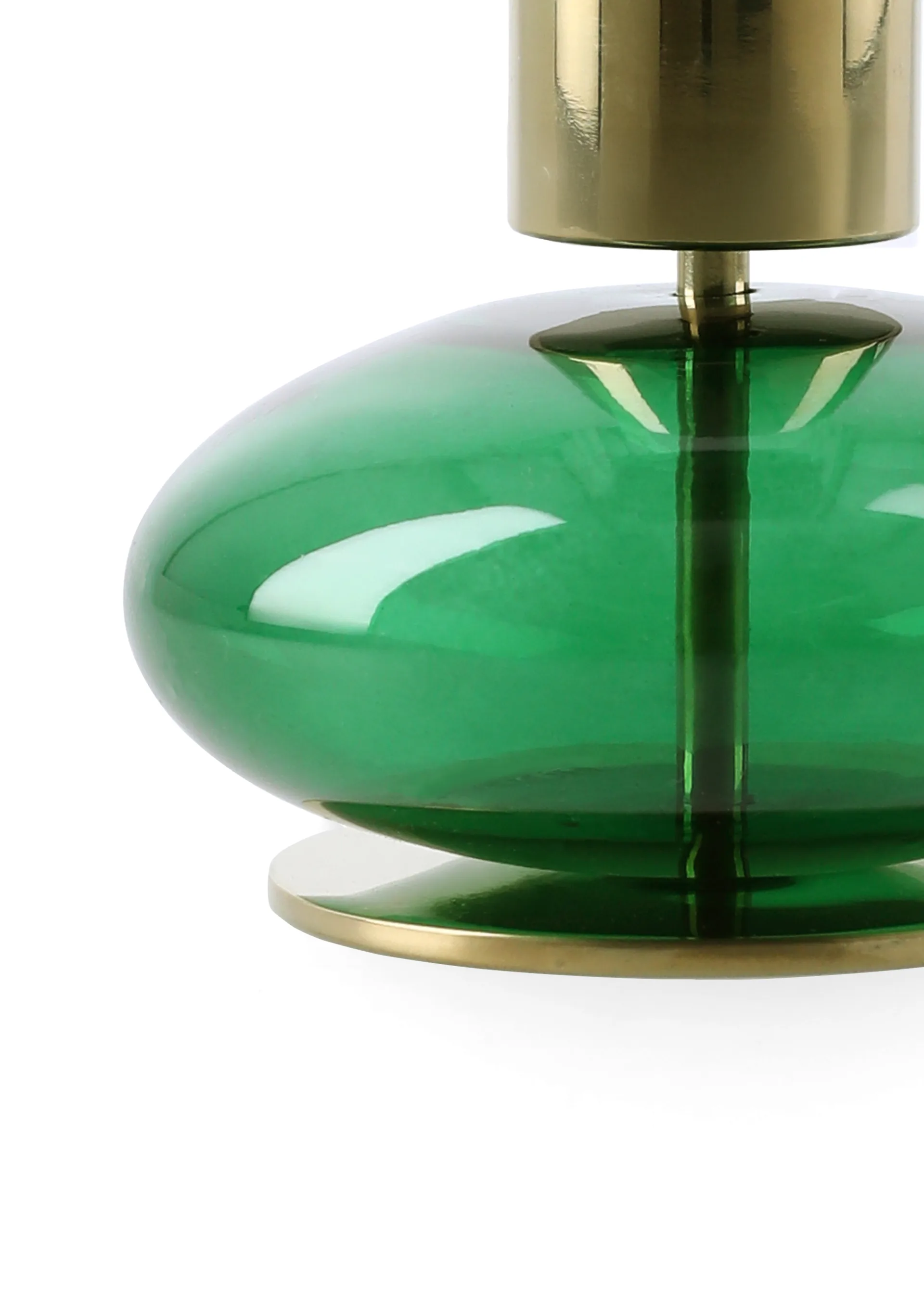 Bubble lysestage 8 cm, Grøn Holmegaard