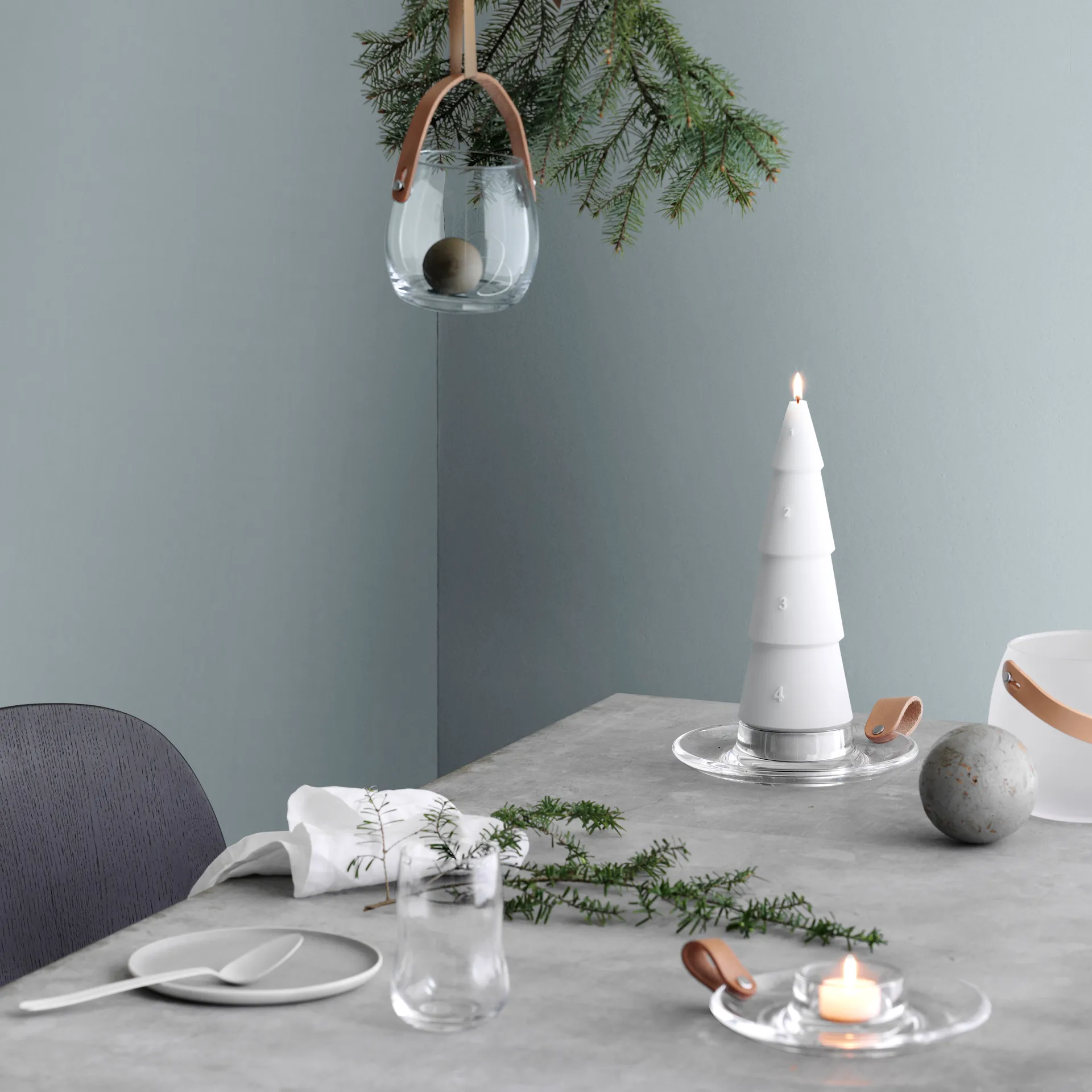 Design with light bloklysestage, 17 cm Holmegaard