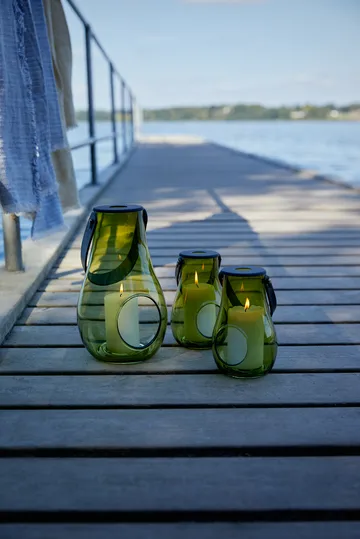 Design With Light fyrfadsstage olivengrøn - 25 cm - Holmegaard