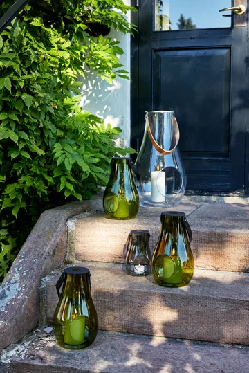 Design With Light fyrfadsstage olivengrøn - 25 cm - Holmegaard