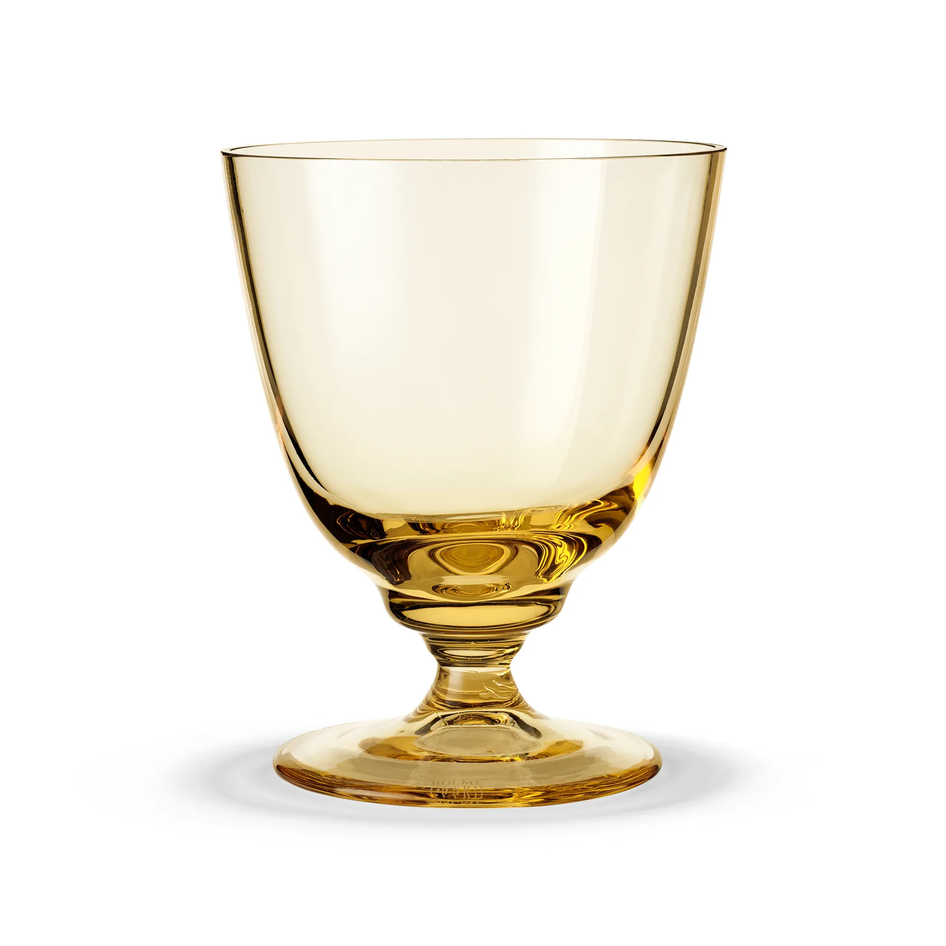 Flow glas på fod 35 cl, Amber Holmegaard