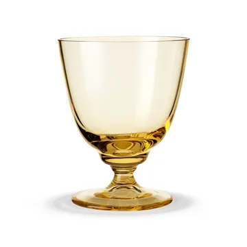 Flow glas på fod 35 cl - Amber - Holmegaard