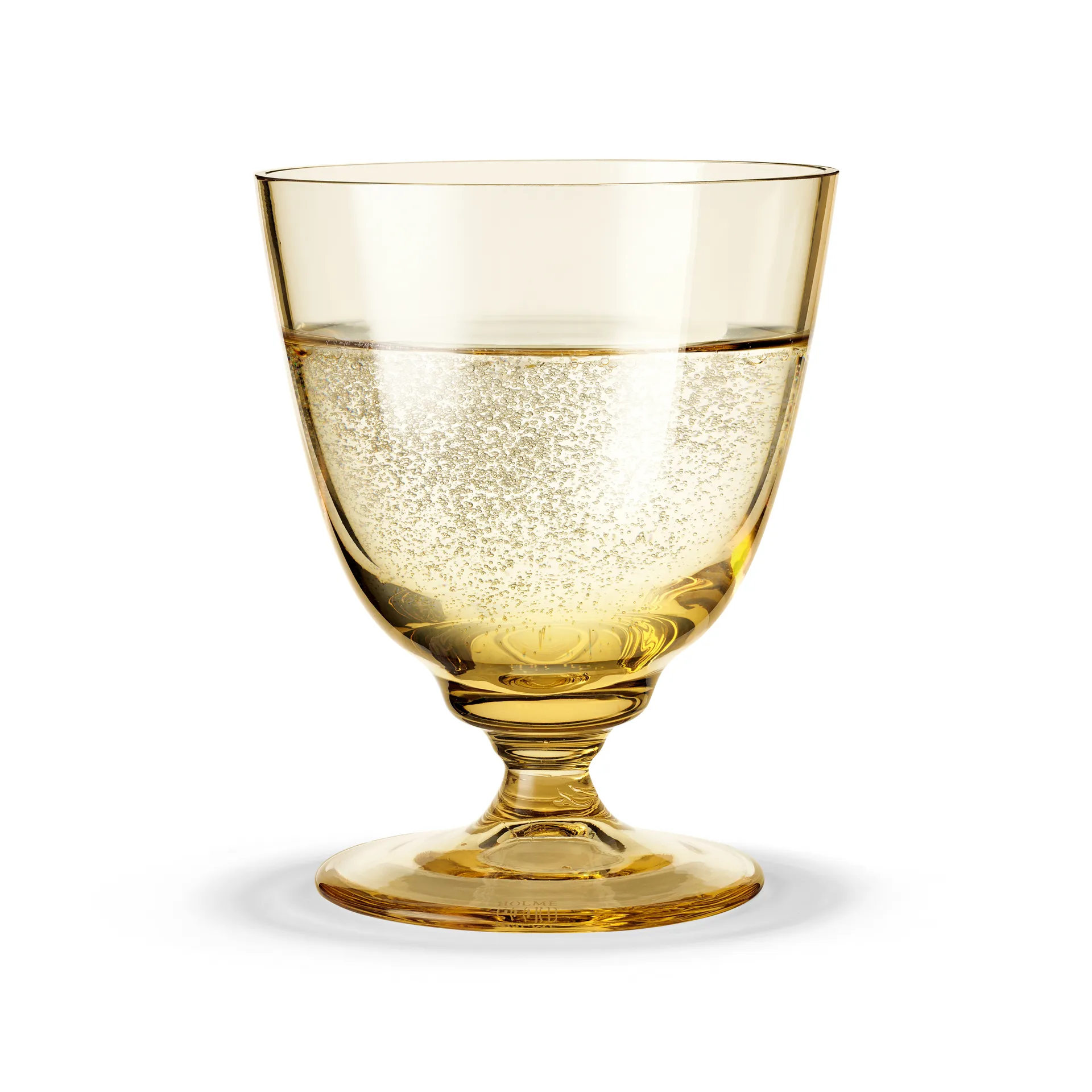 Flow glas på fod 35 cl, Amber Holmegaard