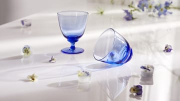 Flow glas på fod 35 cl - Mørkeblå - Holmegaard