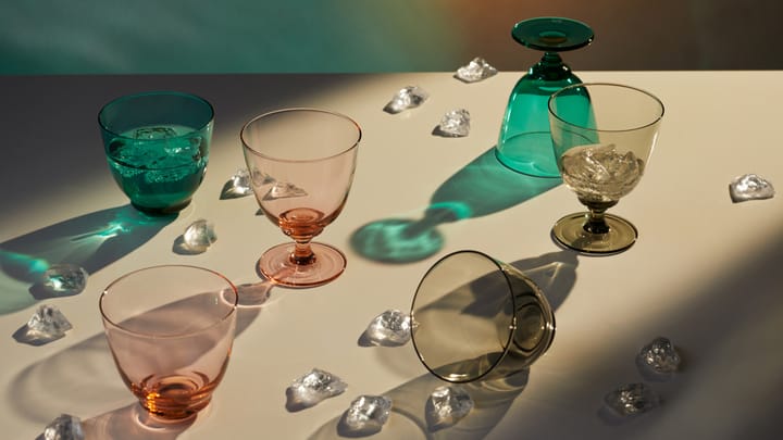 Flow glas på fod 35 cl, Smoke Holmegaard