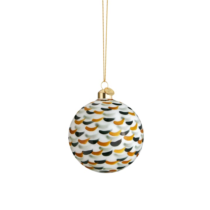 Souvenir julekugle penselstrøg Ø8 cm, Grøn Holmegaard
