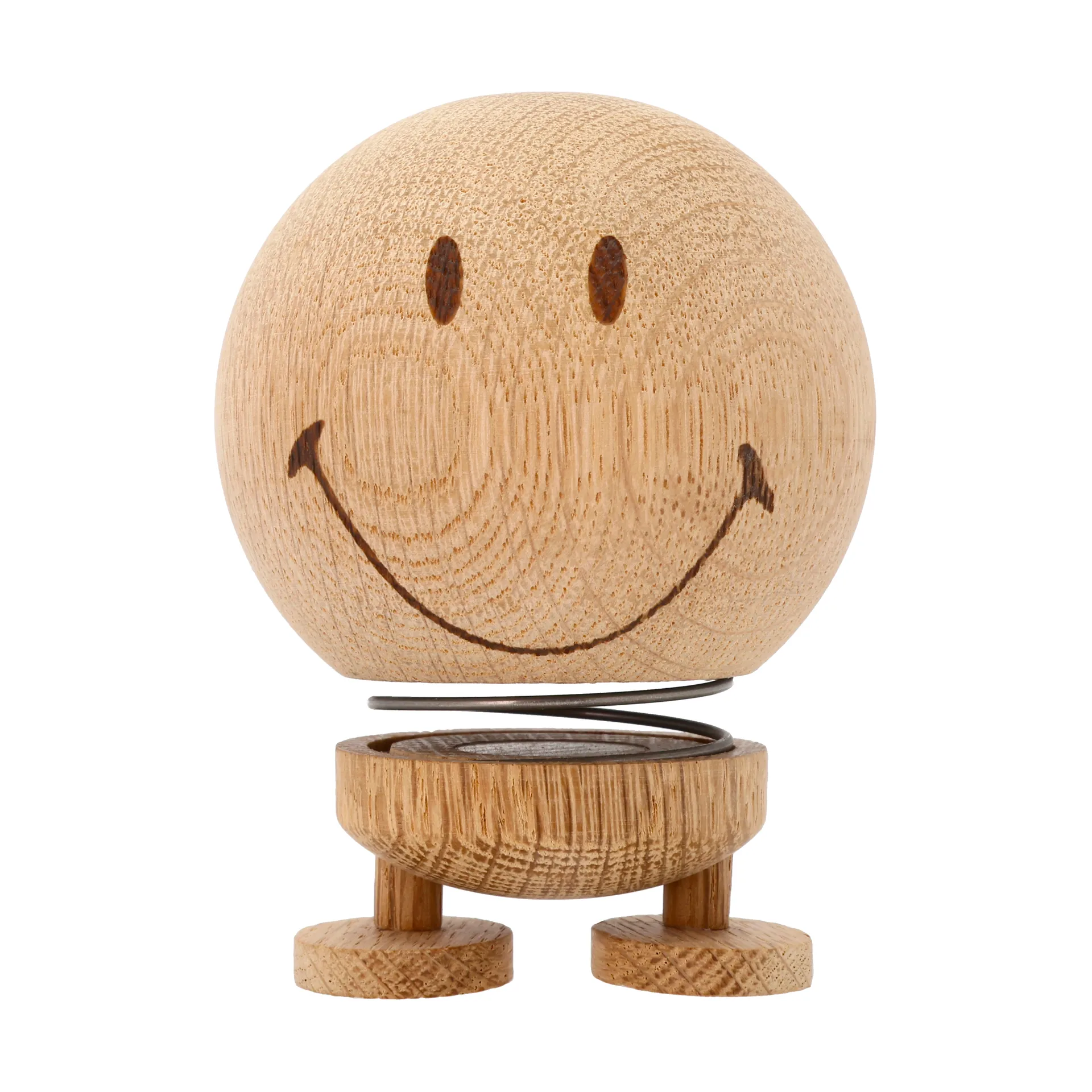 Hoptimist Smiley M figur, Raw oak Hoptimist