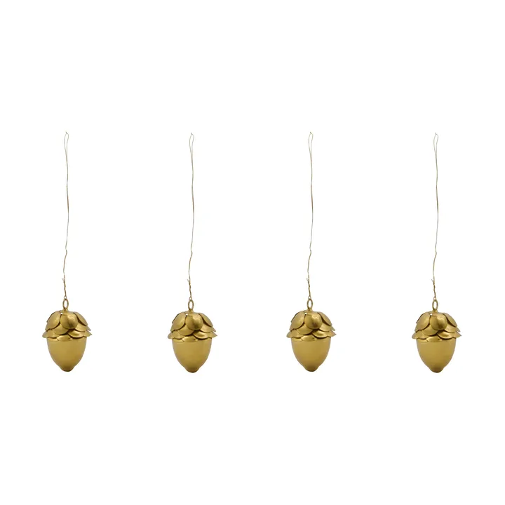 Acorn dekorationshæng 4-pak - Guld - House Doctor