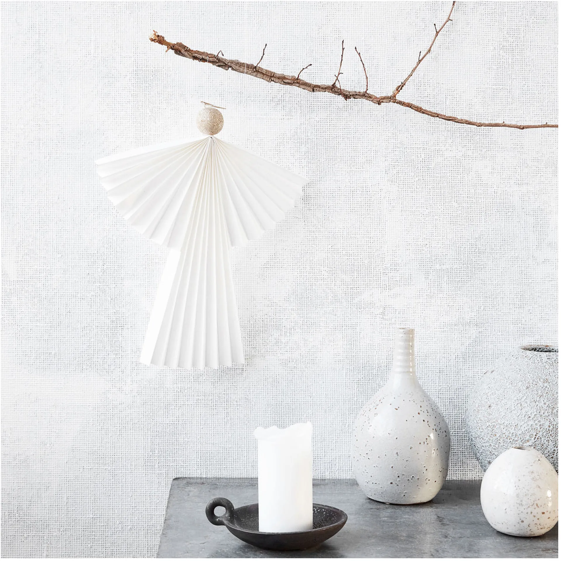 Angel juleophæng hvid, 36 cm House Doctor