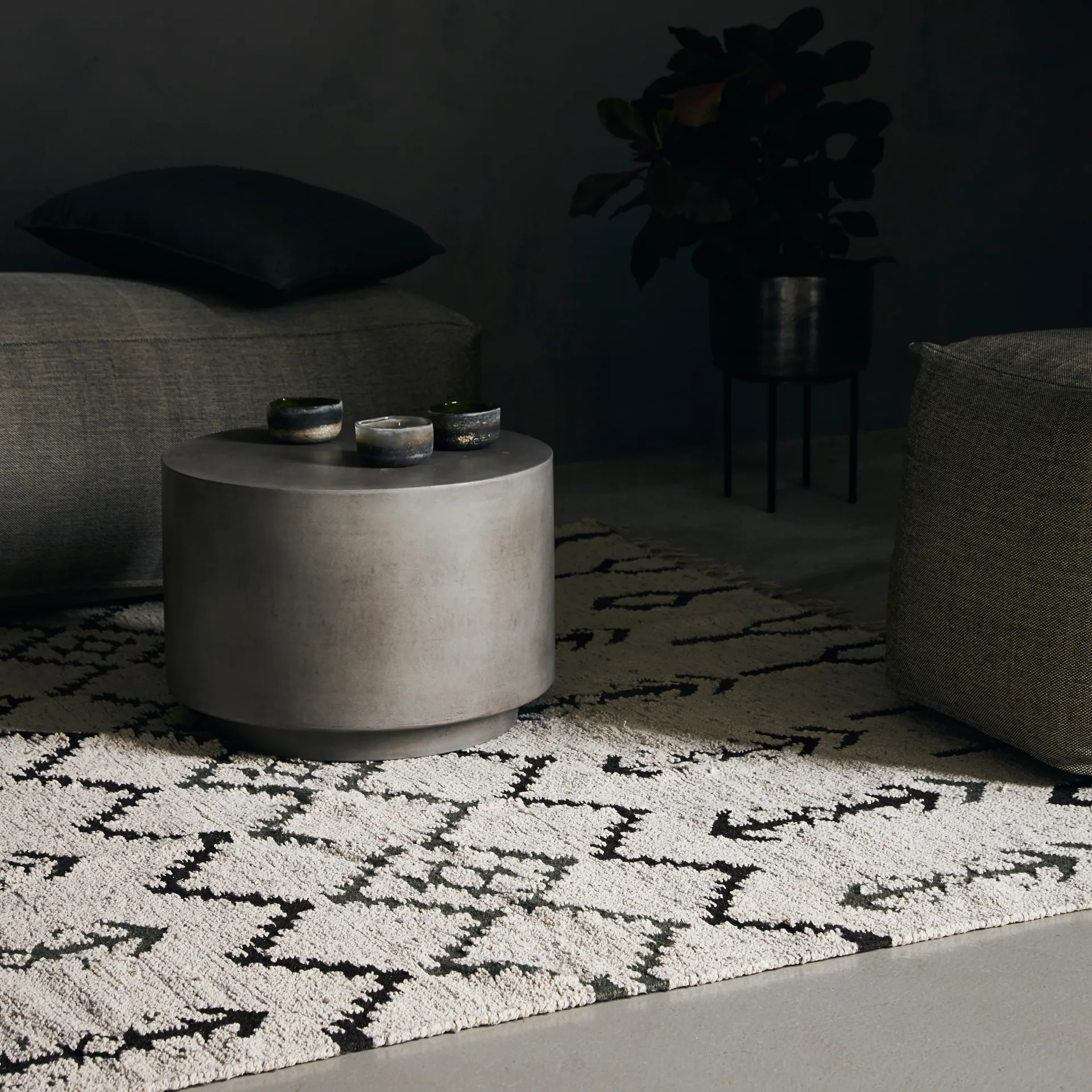 Arte tæppe 180x180 cm, Offwhite House Doctor