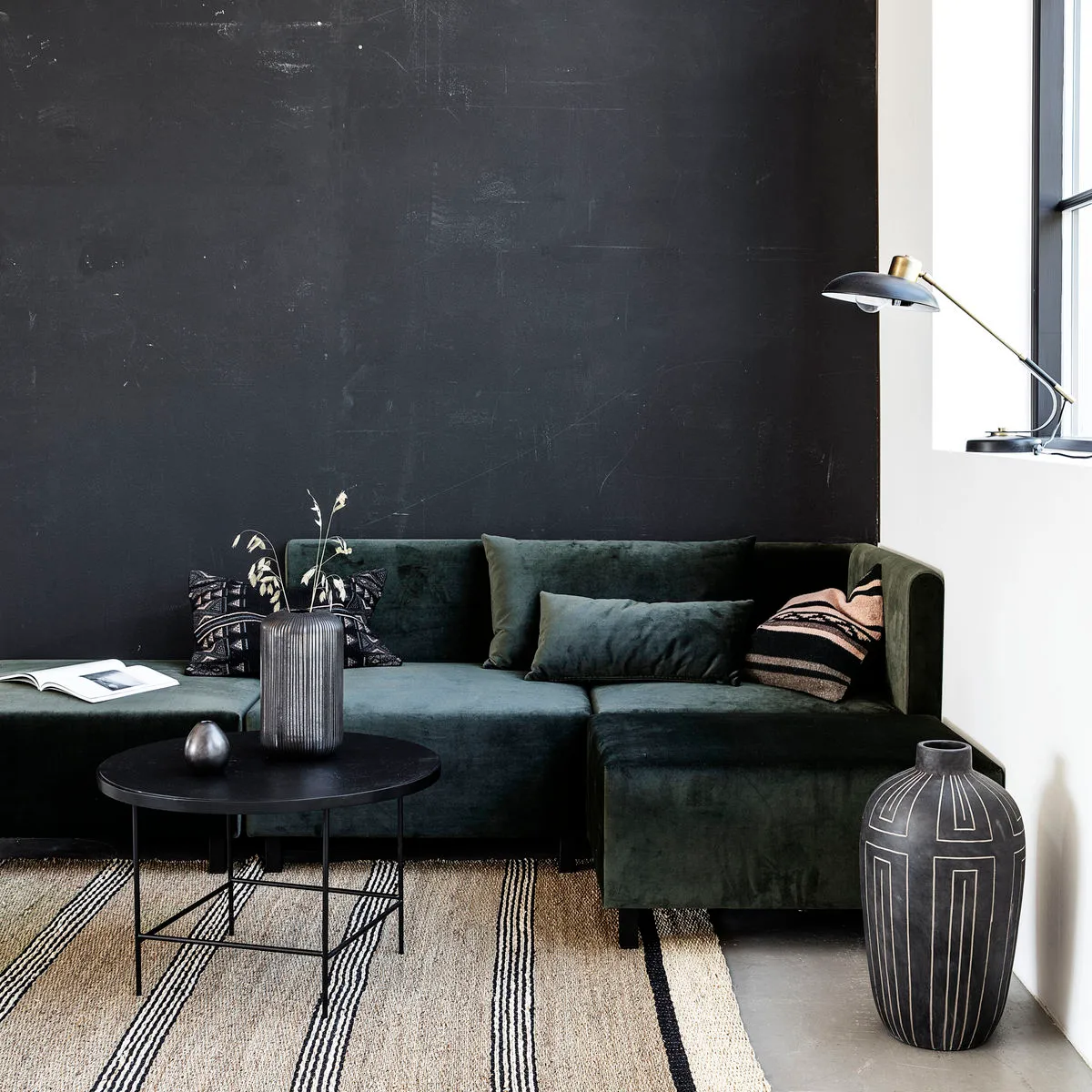 Baby vase Keramik, Mat sort House Doctor