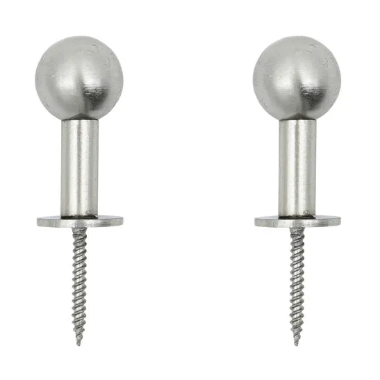 Ball knage 2-pak, Sølvfinish, Ø4x2 cm House Doctor